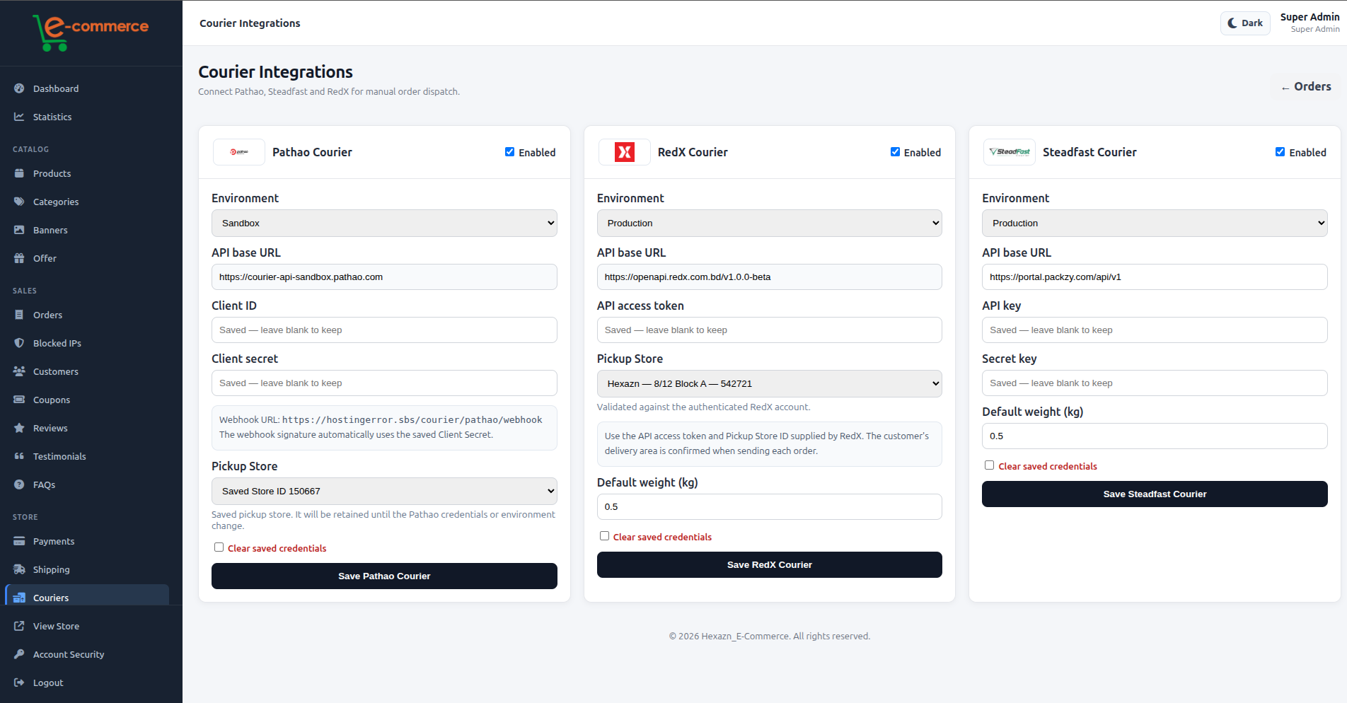 Courier Integrations