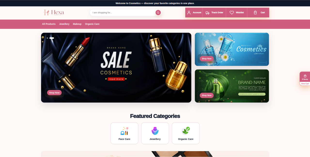 Cosmetics Store demo storefront